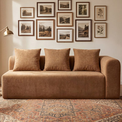 Canapé modulaire à assise profonde en L rembourré avec coussins Modern Modern
