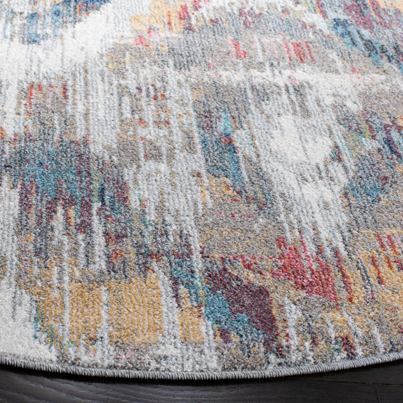 Kalamazoo Phoenix Performance Geometric Rug, Round 6'7"