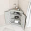 Armoire de rangement triangulaire pour salle de bain avec tablettes réglables-115607495