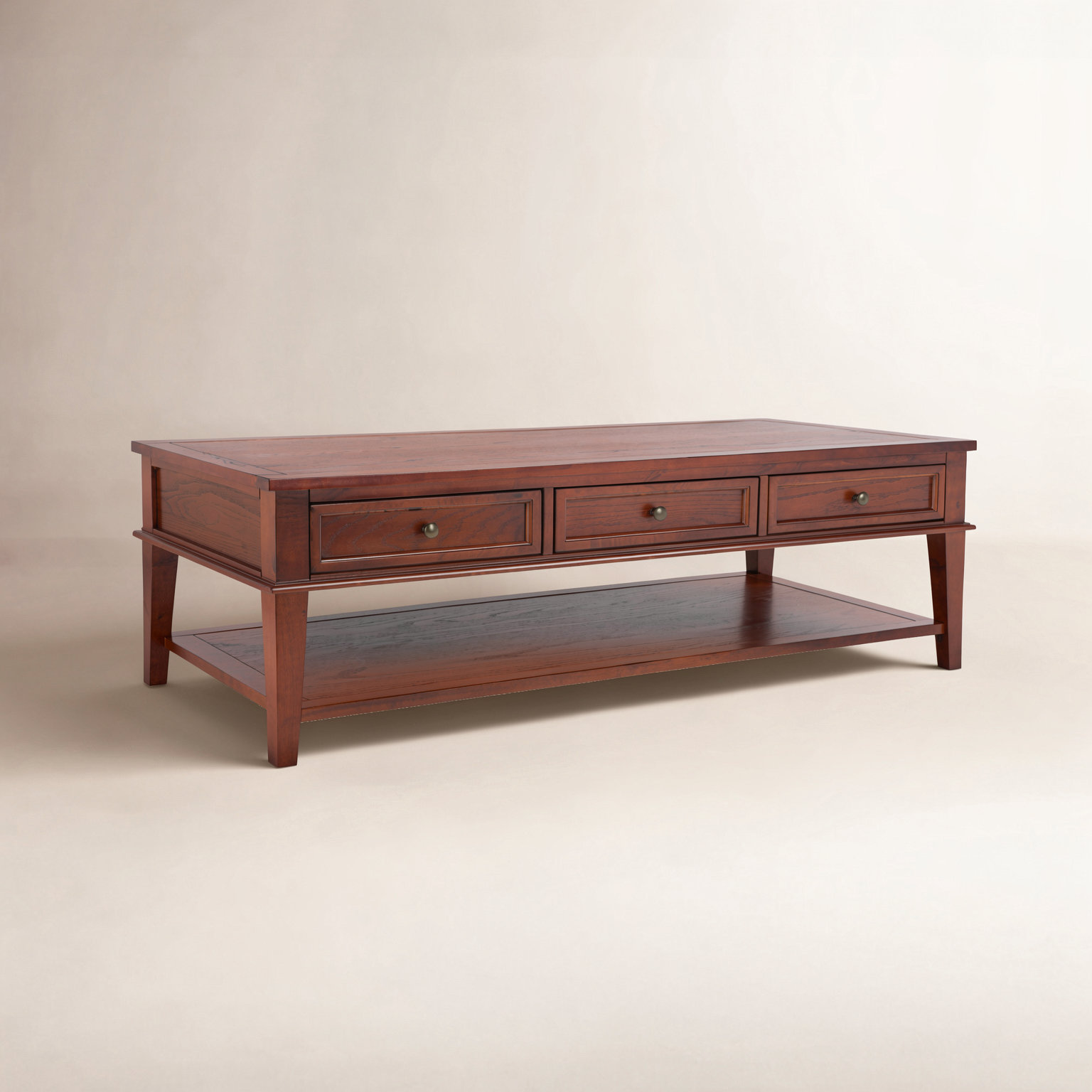 Single Coffee Table with Storage, Sepia