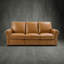 Canapé inclinable électrique en cuir véritable rembourré de duvet synthétique 86,25 po-1423949425