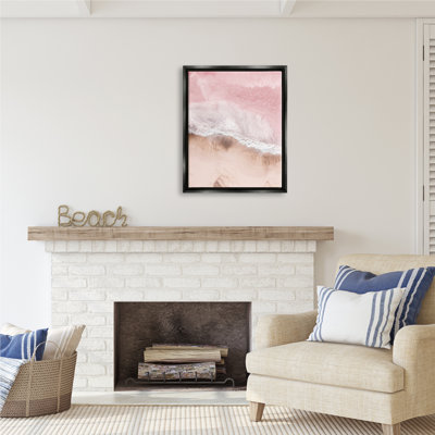 Conception d'art sur toile Stupell Industries, bord de mer rose par Sissi et Seb