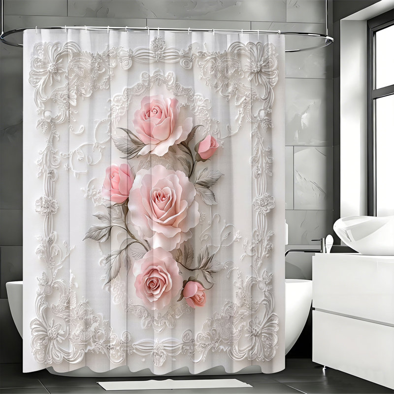 Rideaux de douche avec crochets inclus