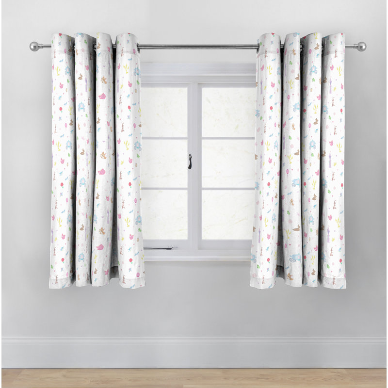 Disney Princess 'Cut Paper' Eyelet Window Curtains - 2 Panels, 168 W x 137 D cm