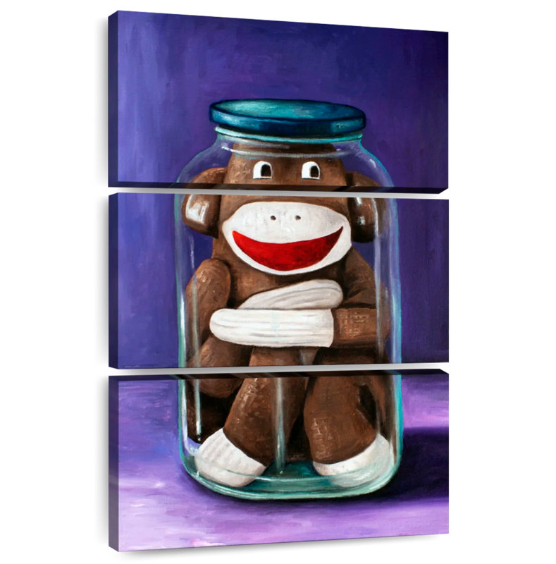 Ketti Preserving Childhood Sock Monkey, 50" H x 32" W