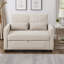 2 Seater Linen Sofa Bed-1172008659