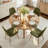 Cleckley 4 - Person Dining Table Sets With 39.4'' Round Table & 4 Upholstered Fabric Chairs-98980720