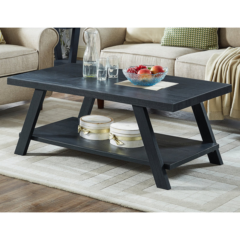 Table basse en bois, Noir, Noir