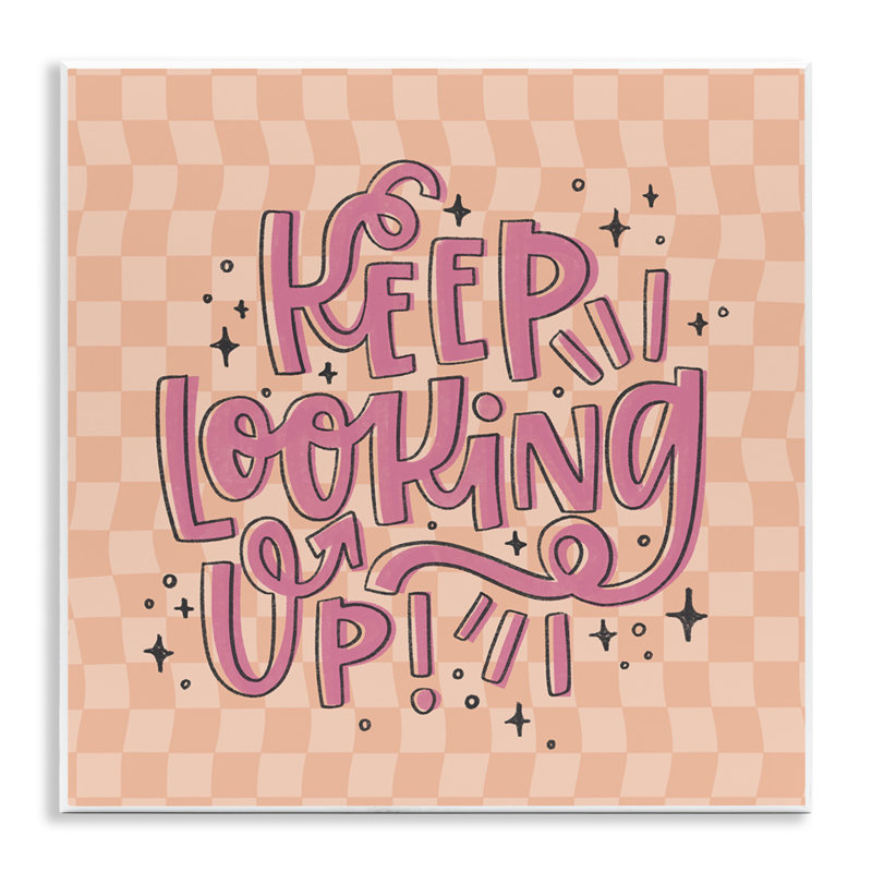 «Keep Look Up On», plaque murale à carreaux, design par Sarah Hickman