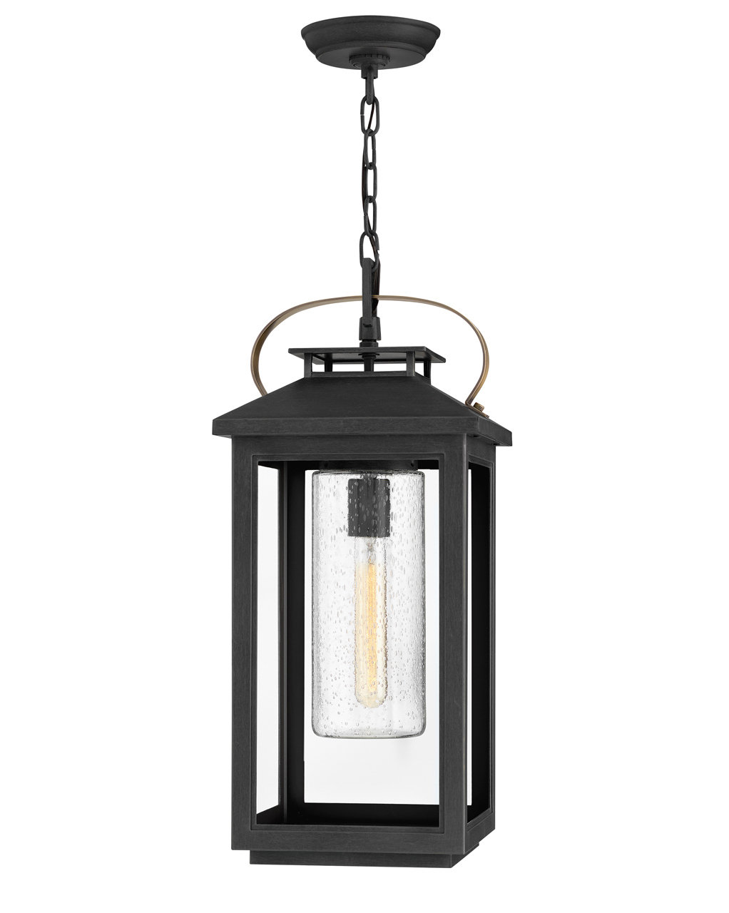 Nat Outdoor Hanging Lantern, Black