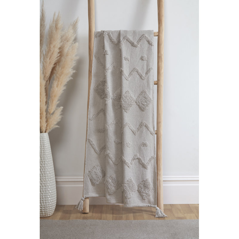World Menagerie Throw , 152cm x 127cm, Silver