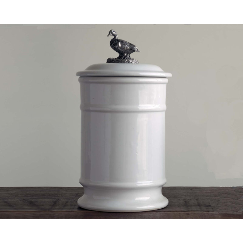 Morning Hunt Stoneware Jar, 11" x 6"