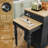 78.74''Solid Wood Kitchen Island with Extendable Dining Table and Storage, Mobile Kitchen Cart with Lockable Wheels-494706256