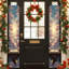Merry Christmas Doors Banner Ball Porche sign for Christmas Front Front