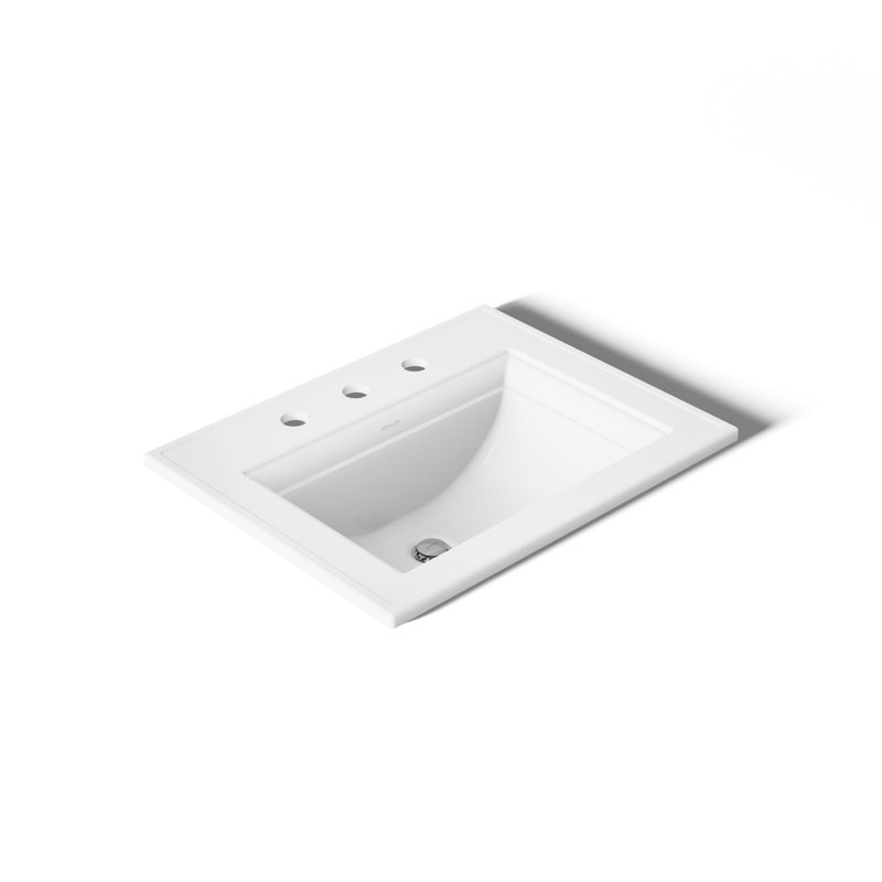 Memoirs® Stately Drop-in Bathroom Sink, White, 8" Centers