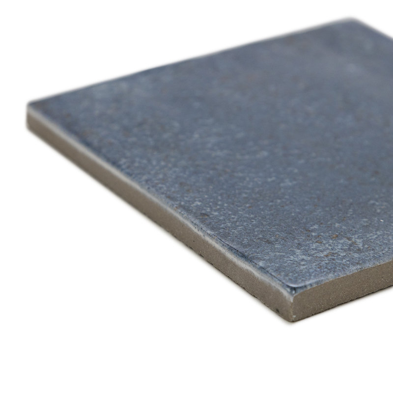 The Tile Life Vela 4" x 4" Glossy Porcelain Wall Tile, Bleu royal profond