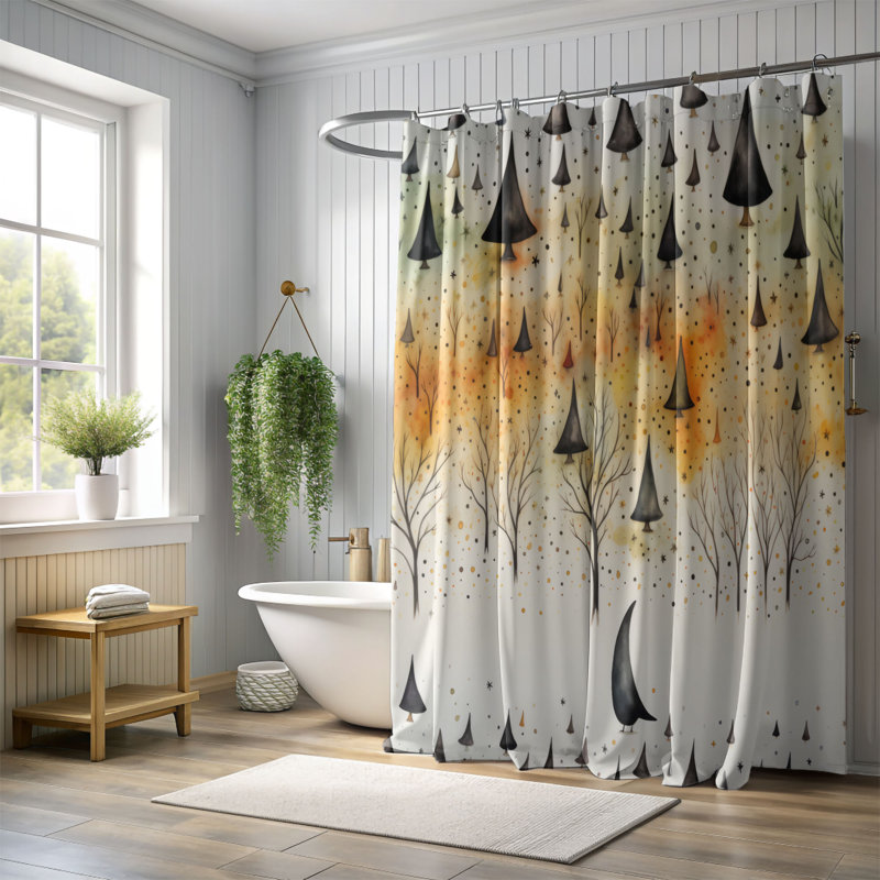 Rideau de douche Sinister Autumn - Premium, H 74 po x l 71 po