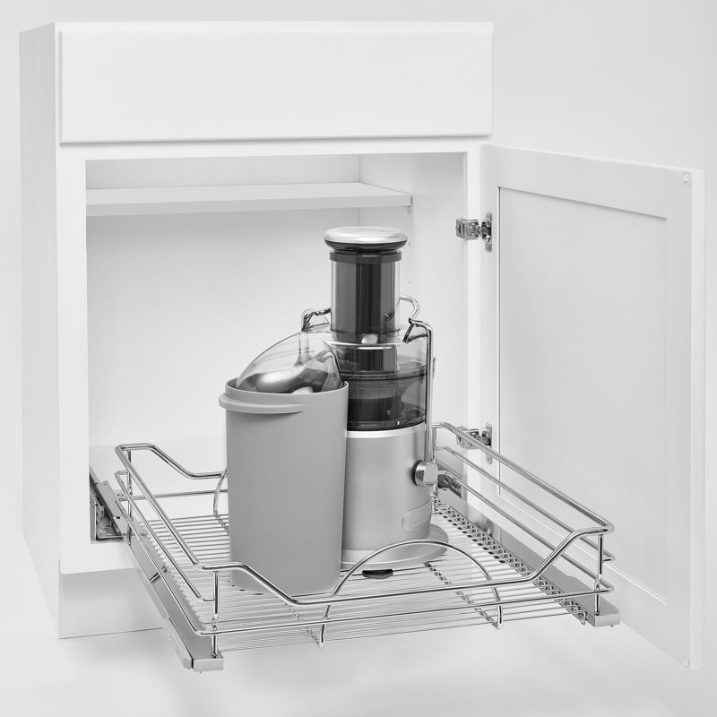 Organisateur de rangement en acier Rev-A-Shelf avec glissières à fermeture en douceur pour armoires de cuisine , L 32,36 po