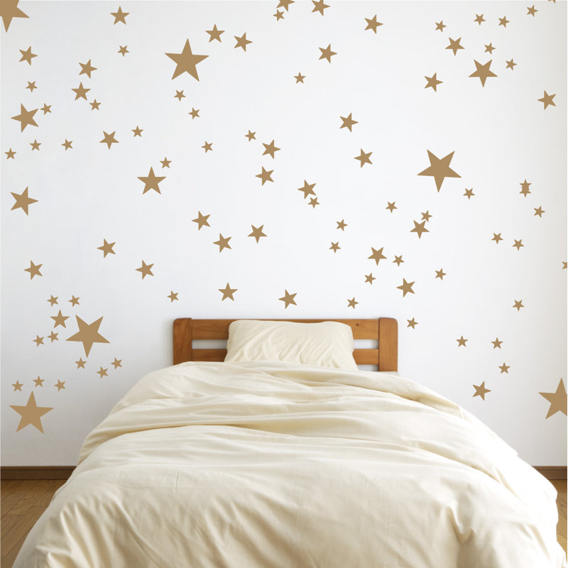 Adhésif décoratif étoiles, Brun pâle, H 24 po x l 27 po x P 0,01 po