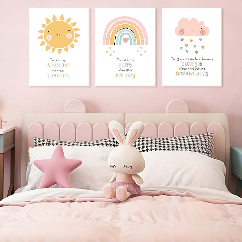 3 Piece Wrapped Canvas Print, 40 cm H x 90 cm W
