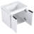 60" White Bathroom Vanity With Shelves And Ceramic Basin - Classic Look Wall Mounted Sink Cabinet Elegant Option