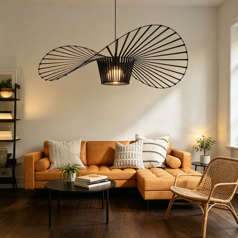 Ivy Bronx 1-Light Unique/Statement Geometric Pendant, 25cm x 140cm x 140cm