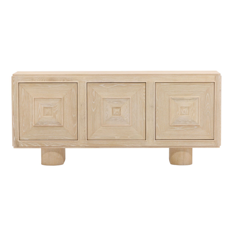 Williams 72" Oak Wood Sideboard, Light Natural