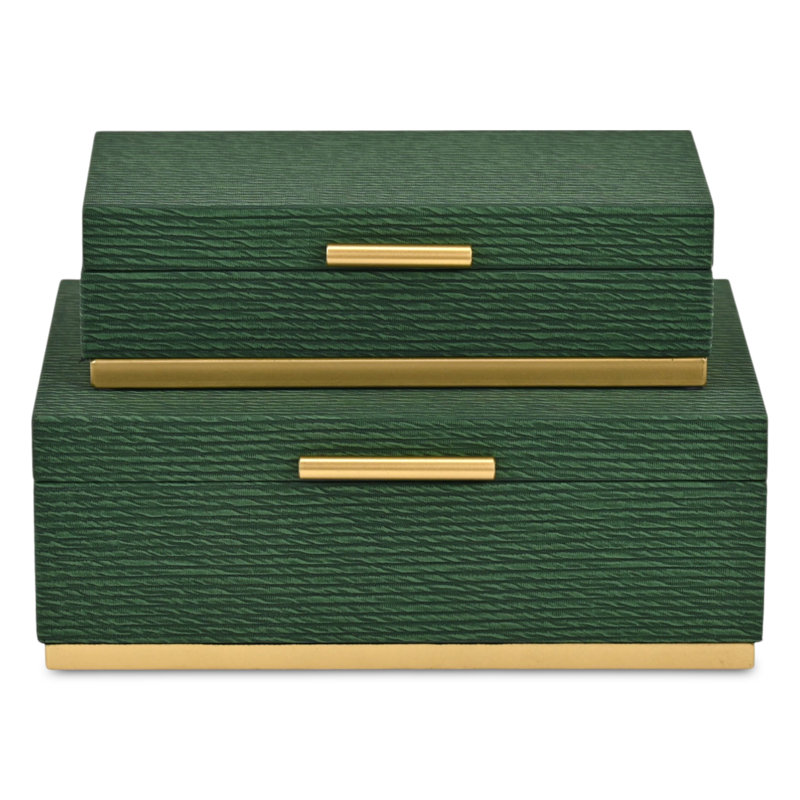 Ensemble de boîtes rectangulaires Kain, Vert