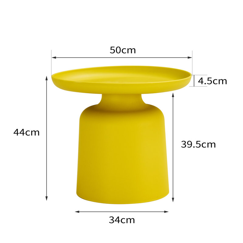 Living Room Side Table Small Coffee Table, Yellow