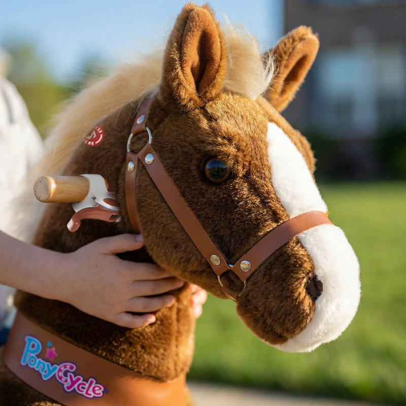 Model U Ride On Horse, Brun, Size 3 for Age 3-4
