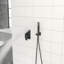 Douche de plafond carrée à double fonction de 10 pouces avec finition noire matte - Valve d'échaudage, installation facile et douche à pluie équilibrée avec tous les composants, réglable à 360 °-124549436