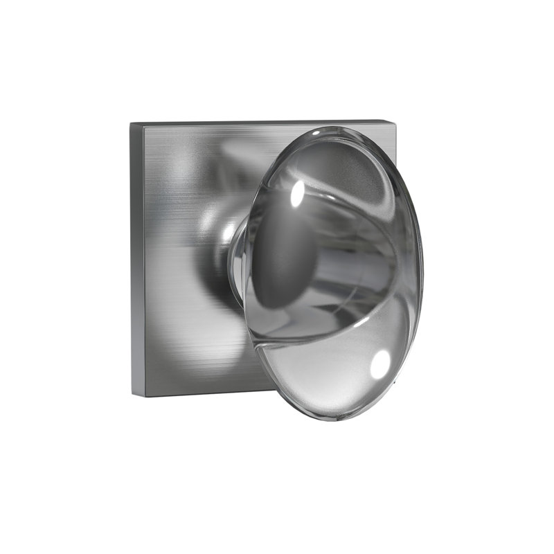Fausse poignée en verre Bravura 928-7, Nickel satiné
