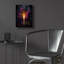 Art mural en verre «Candle with Purple Flowers» par Momart-1202835726