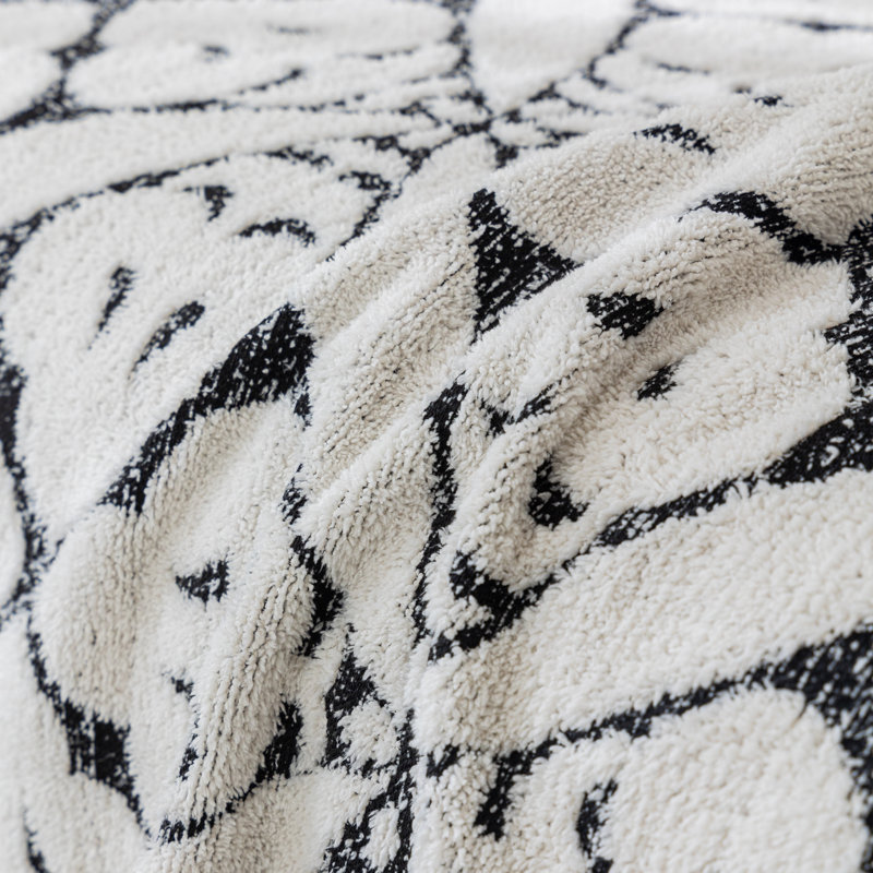 Housse pour canapé en chenille, Chenille noir, H 0,2 po x l 118 po x P 71 po