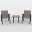Ensemble bistro 3 pièces pour patio, ensemble bistro pour l'extérieur, chaises en osier de rotin avec table d'appoint