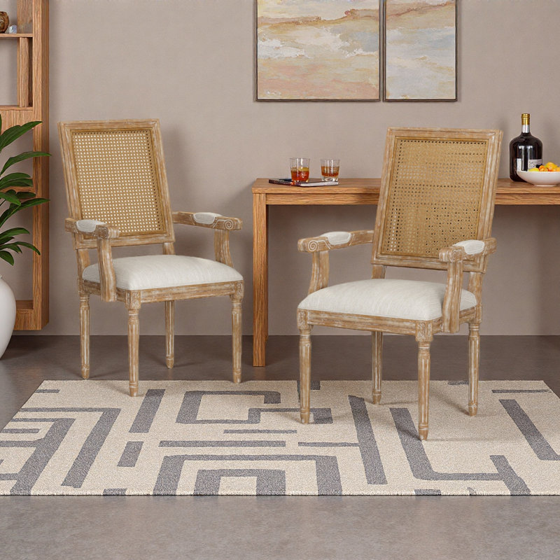 Chaise de salle à manger, Jaune, Beige