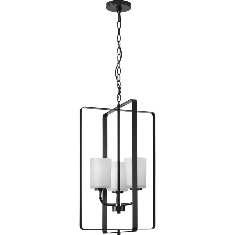 Lustre géométrique à 3 lumières, Noir