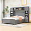 Lit double en bois avec rangement intégré et tablettes décoratives-2024568847