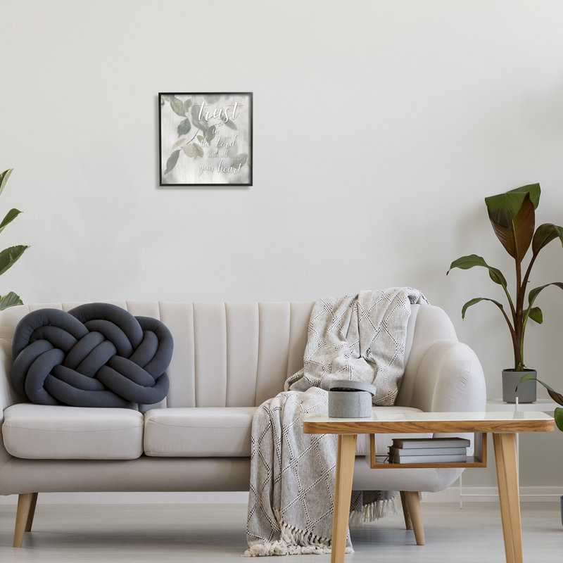 "Trust the Lord Motivating", Giclée encadrée noir minuit, H 12 po x l 12 po x P 1,5 po