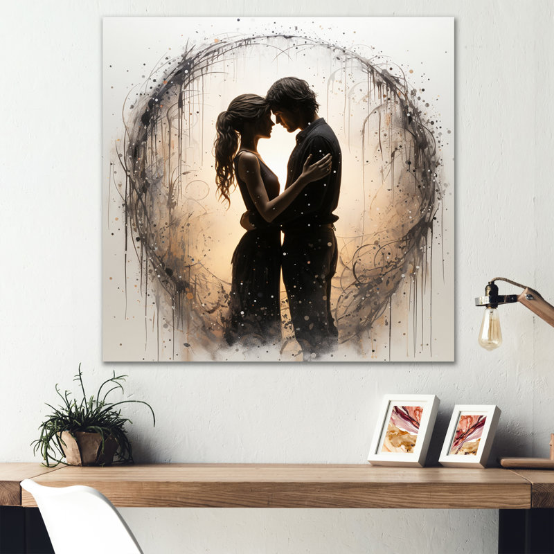 Impression sur toile «Couple romantique», impression «Love Embrace» romantique, 30" H x 30" W, Toile tendue
