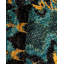 Tapis noir / bleu / jaune surteint 4 pi 6 po x 6 pi 5 po One-of-a-Kind