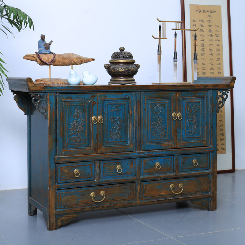 Nouvelle armoire d'entrée en bois massif de style chinois