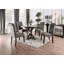 Classique / ensemble de 2 chaises d'appoint capitonnées à boutons en tissu de lin massif-1340539879