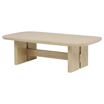 Oak Coastal Rectangular Cocktail Coffee Table