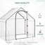 Walk In 180*100*168 cm Steel 1 Piece Walk-in Greenhouse Clear with Zippered Door and Mesh Windows