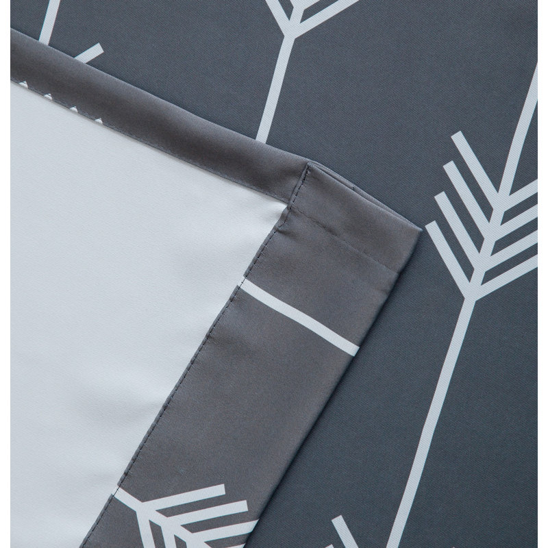 Clontarf Room Darkening Curtain Pair, Gray, 52" W x 84" L