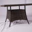 Table de salle à manger d'extérieur carrée de 39 po avec cadre en aluminium, design en osier et trou pour parasol-1644892956