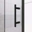 Porte de douche pliante en aluminium noir mat 34 po