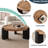 35'' Modern Round Coffee Table, 3 Block Legs Sturdy Center Accent Table