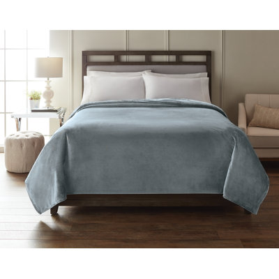 Crafted by Catherine Velvet Plush Blanket 108" x 96" Light Blue